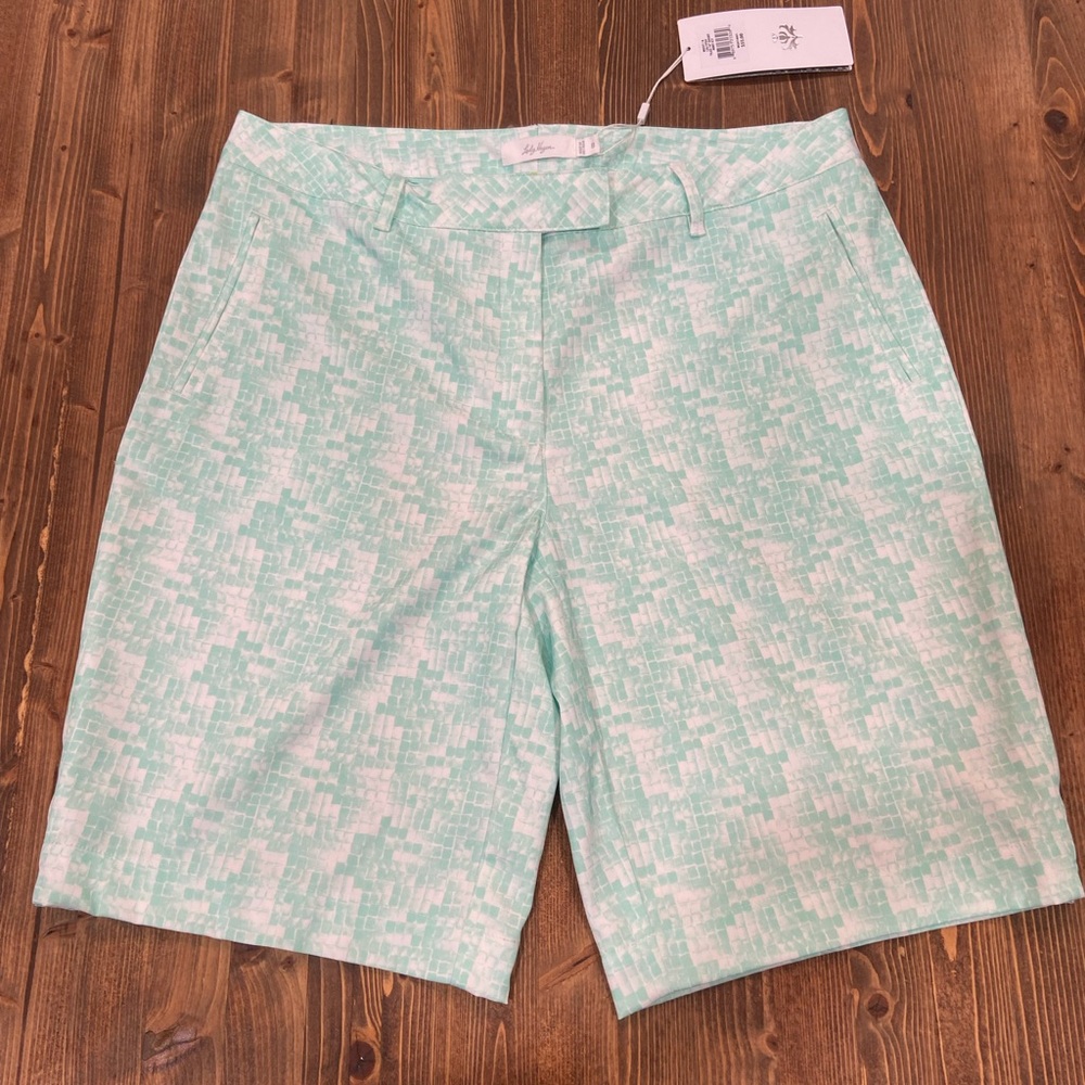 Lady Hagen Mint Patterned Women's Athletic Shorts